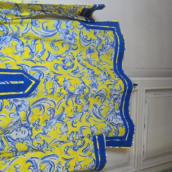 Tory Burch Yellow and Blue Tunic - Picture 6 of 7